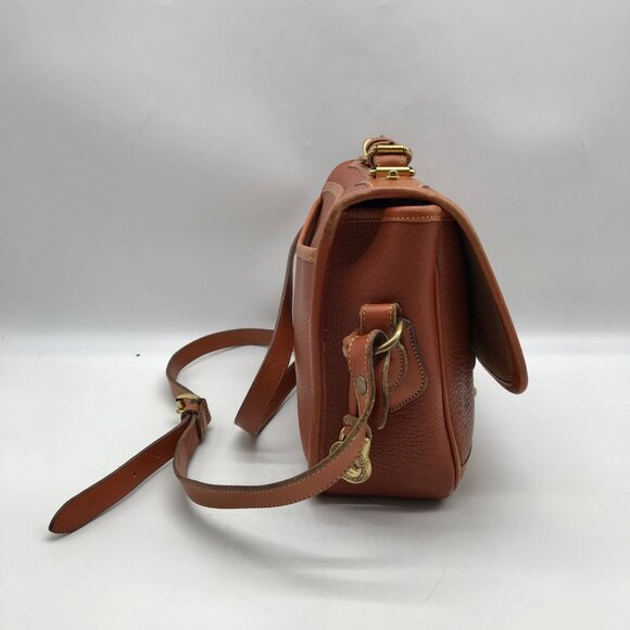Dooney & Bourke Peanut Brown Pebbled Grain Leather Carrier Crossbody - Picture 3 of 11